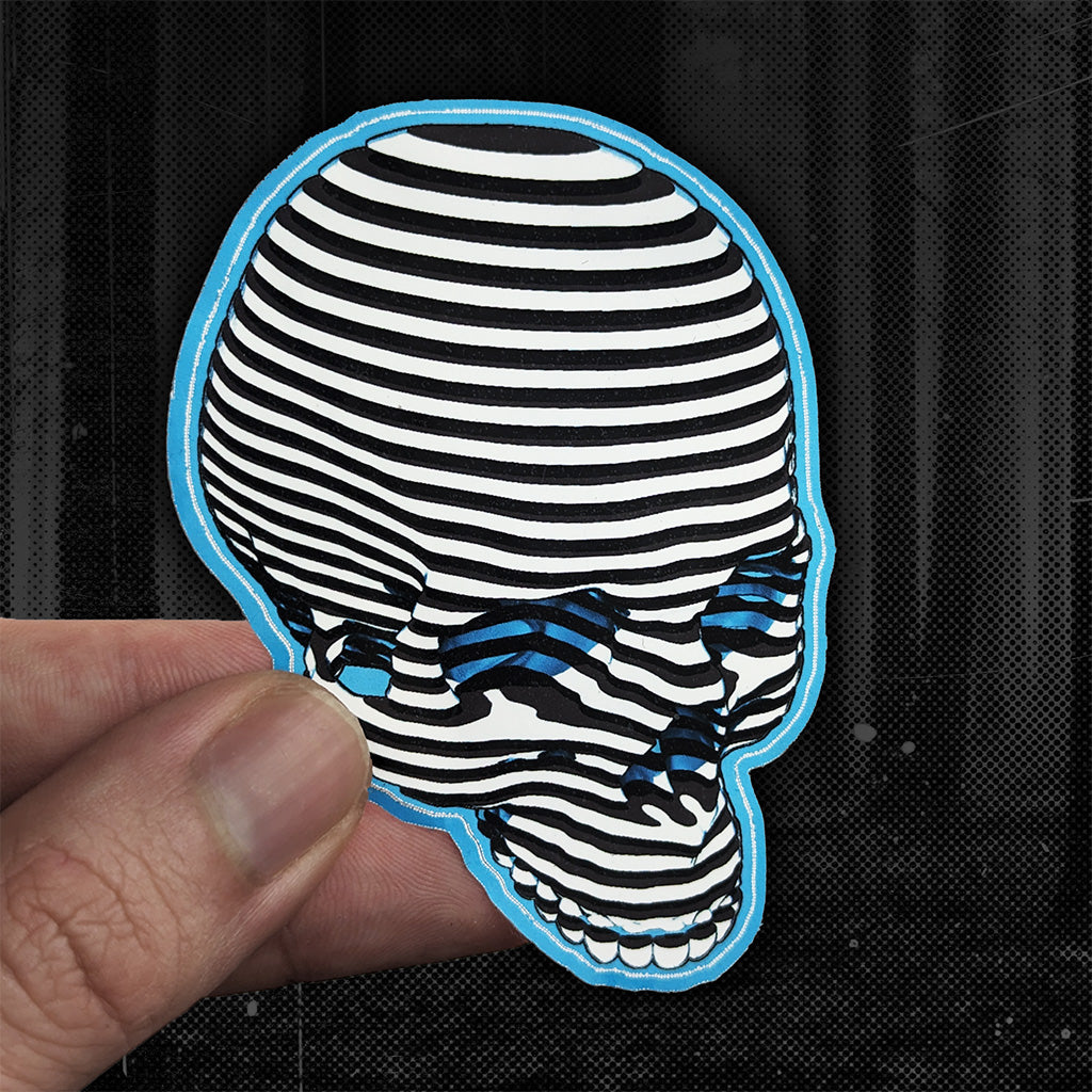 SQULL Surreal Striped Skull Stickers